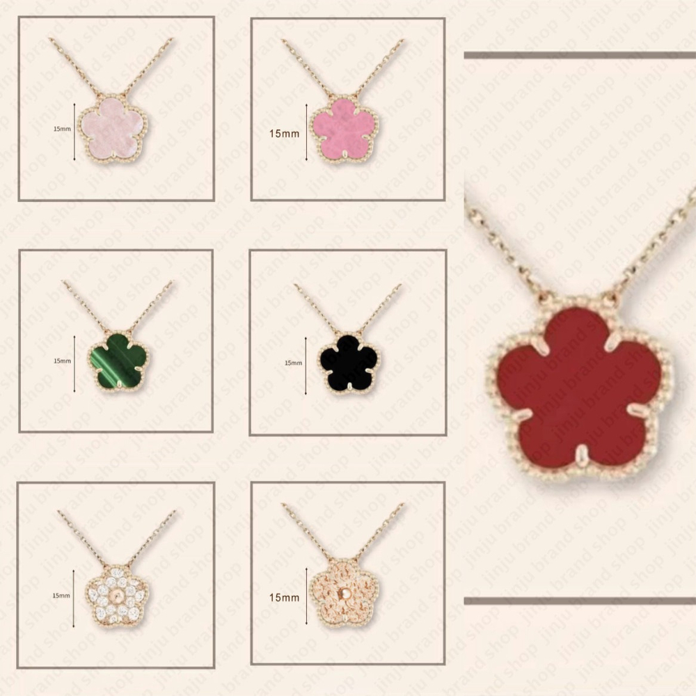 luxury necklace jewlery designer for women necklace 15mm clover necklace Classic Rose Gold pendant necklace Valentines Day lucky clover high fash-image-1105002808