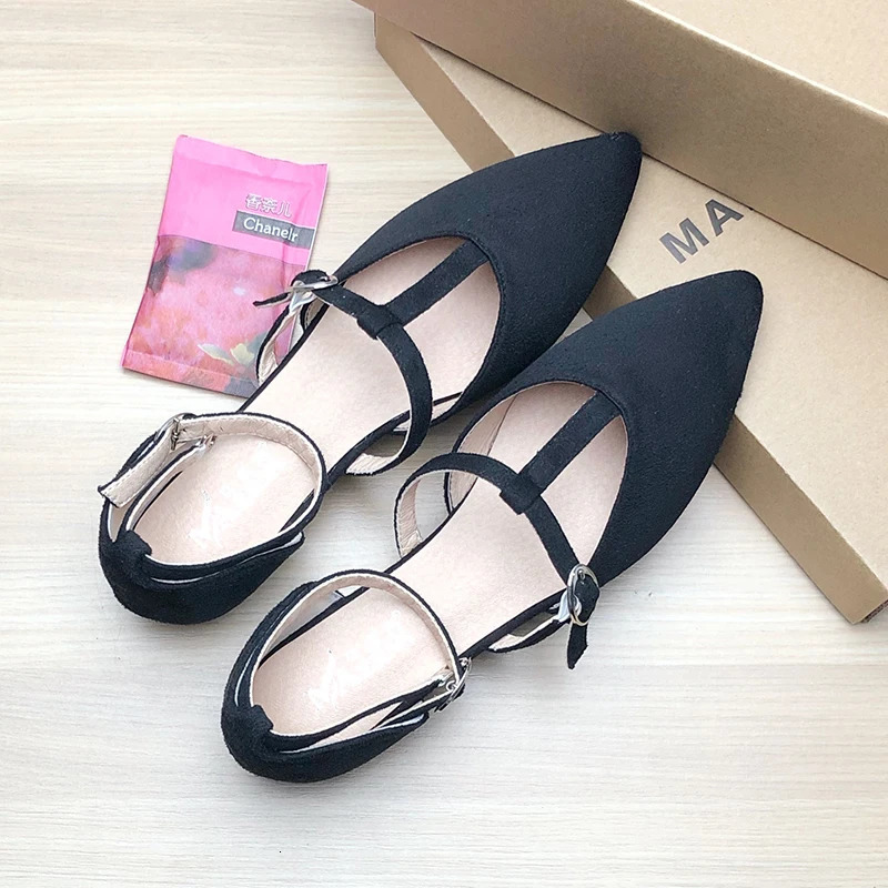 Pointed Flat Shoes Women Black Flats Dressy Comfort Solid Color Nice Quality 2025 Spring Summer Casual Shoes Rome Style Fashion 260507