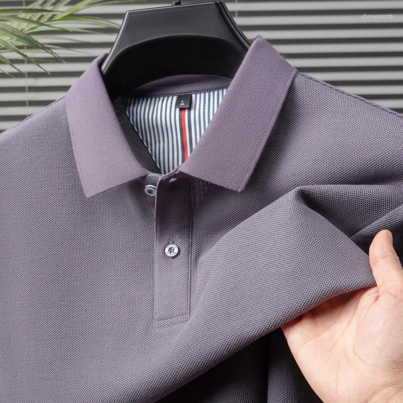 Men's Polos 2026 Summer Cotton Comfortable Fabric Exquisite Striped Polo Shirt Slim Fit Breathable Daily Casual Fashion Clothing