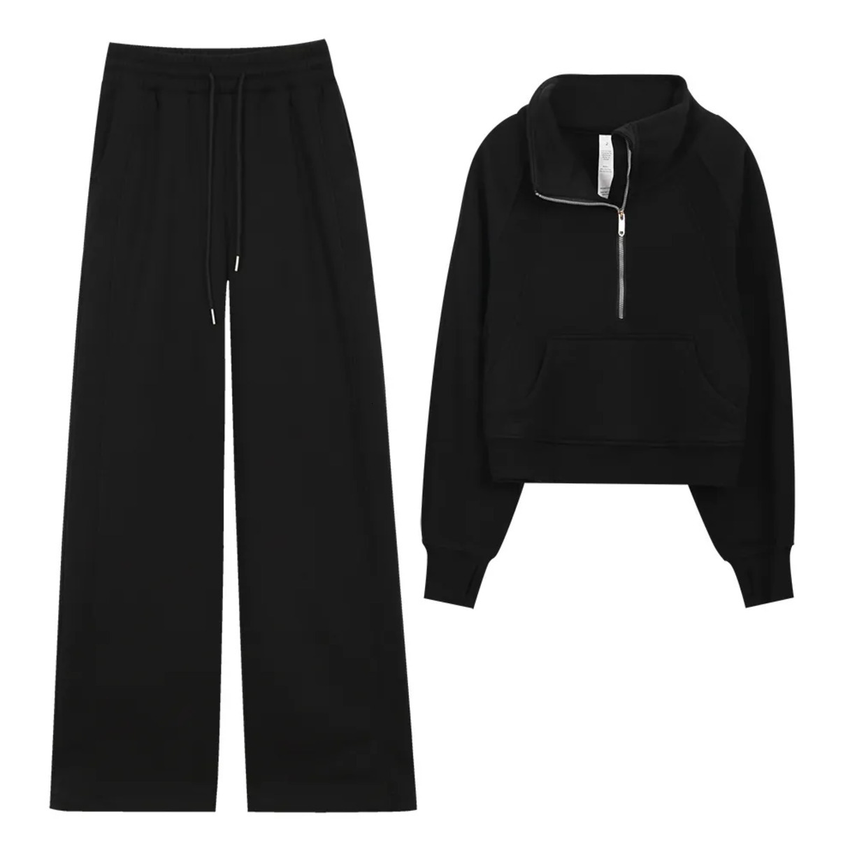 2026 Gym Clothe Set Designer Hoodie Women Workout Cropped Defined Loose Zipper High Quality Set Wide Leg Sports P outdoor Free Shipping