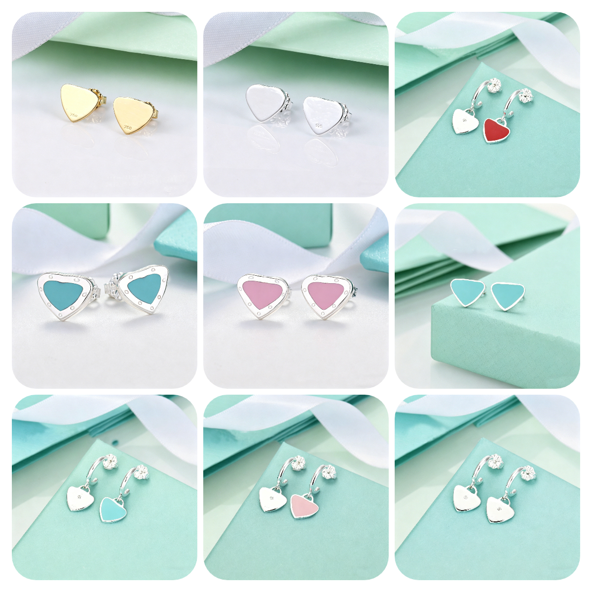 earrings designer for women earrings high quality silver plating AAA girls branded moissanite diamond heart love earrings wedding jewelry birthday g