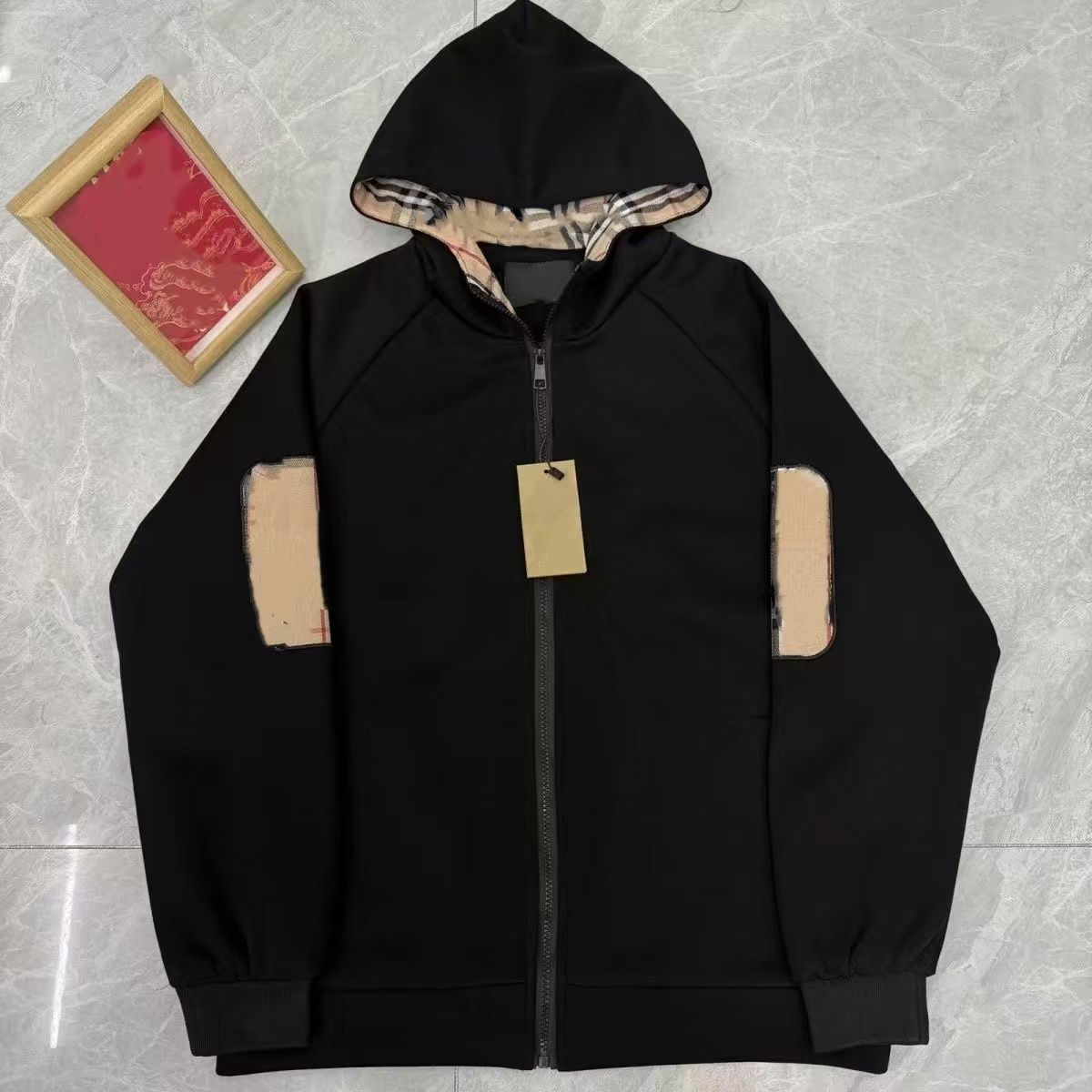 Bur Hoodie Men Designer Hoodies British Style Hooded Womens Sweatshirts Spring And Autumn Zipper Jacket Casual Sweatshirts Women Cardigan Thick Warm