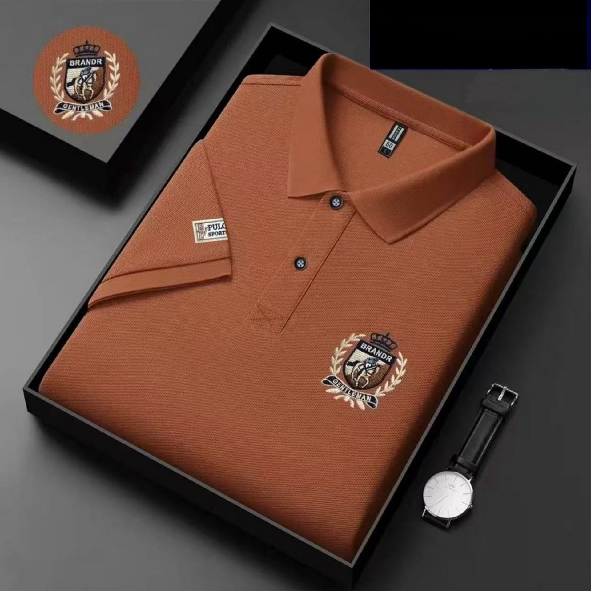 Clothes Direct From The Manufacturer: Men's Luxury Embroidered POLO Shirt With A Brand Collar, 2026 Suitable For Young And Middle-Aged Designer