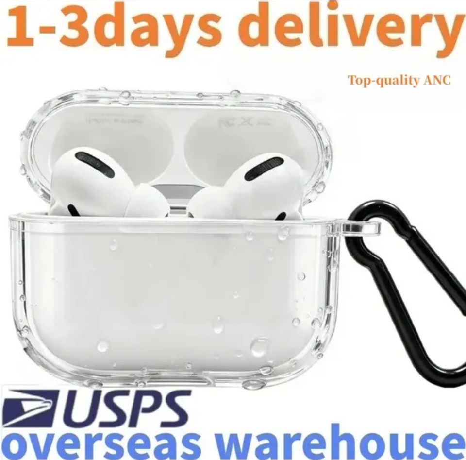 For Airpods pro 2 2nd generation airpod 3 pros Headphone Accessories Solid TPU Silicone Protective Earphone Cover Wireless Charging Case-image-1101457478
