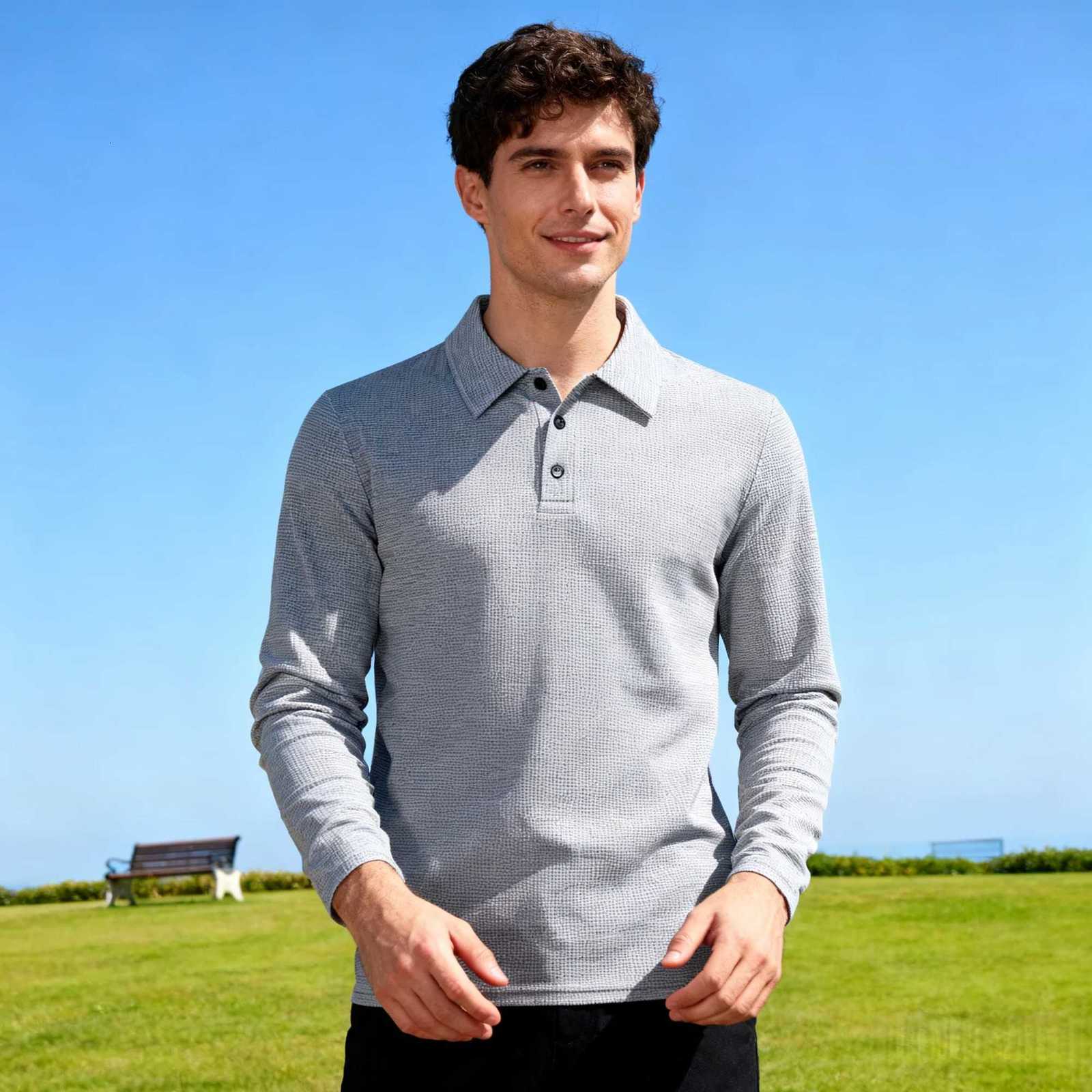 2026 Mens long sleeves Solid Color Shirt men Breathable Comfortable Elastic Top New Arrivals Casual Business Style H260507