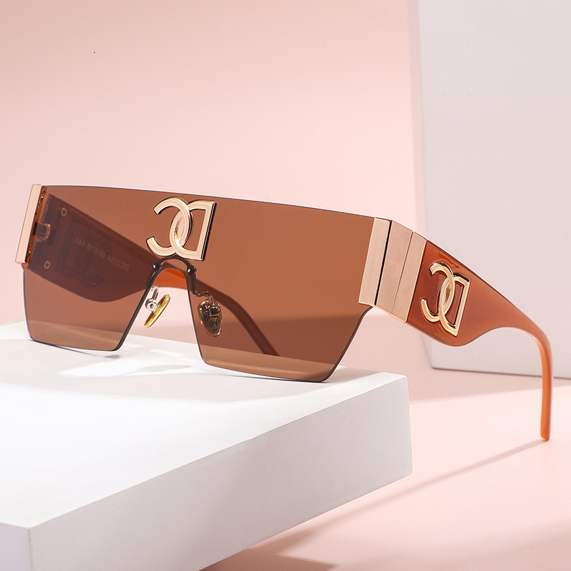 Designer Sunglasses Luxury Fashion Integrated Women's Windproof Outdoor Cycling Sunscreen Anti Glare Glasses Men Windproof UV Protective Framel