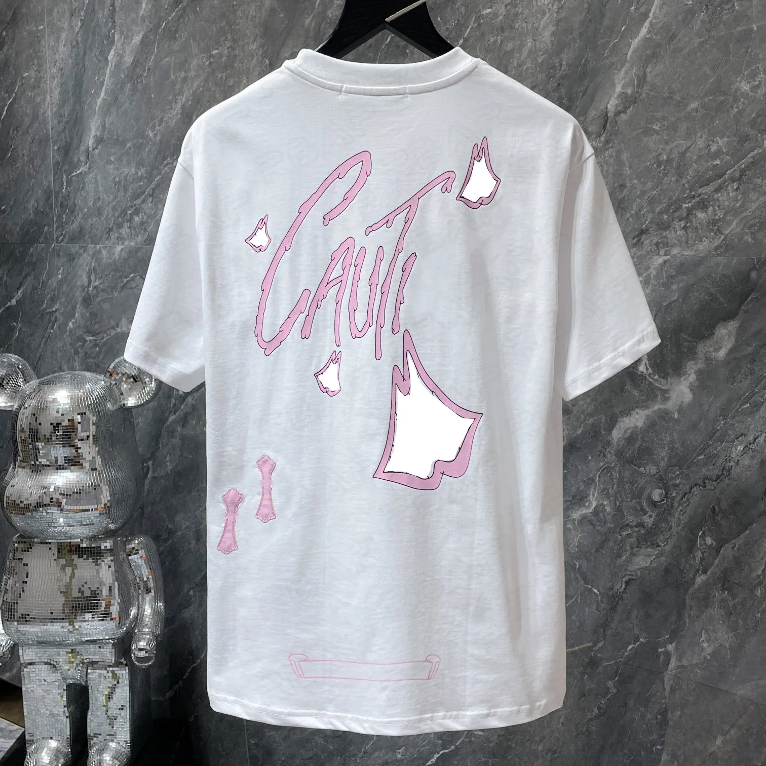 Designer Long Sleeves Panda Color High Street Clothe Horseshoes Sanskrit Print Gothic Letter Luxury Mens And Womens Summer Breathable Shirt Streetwe