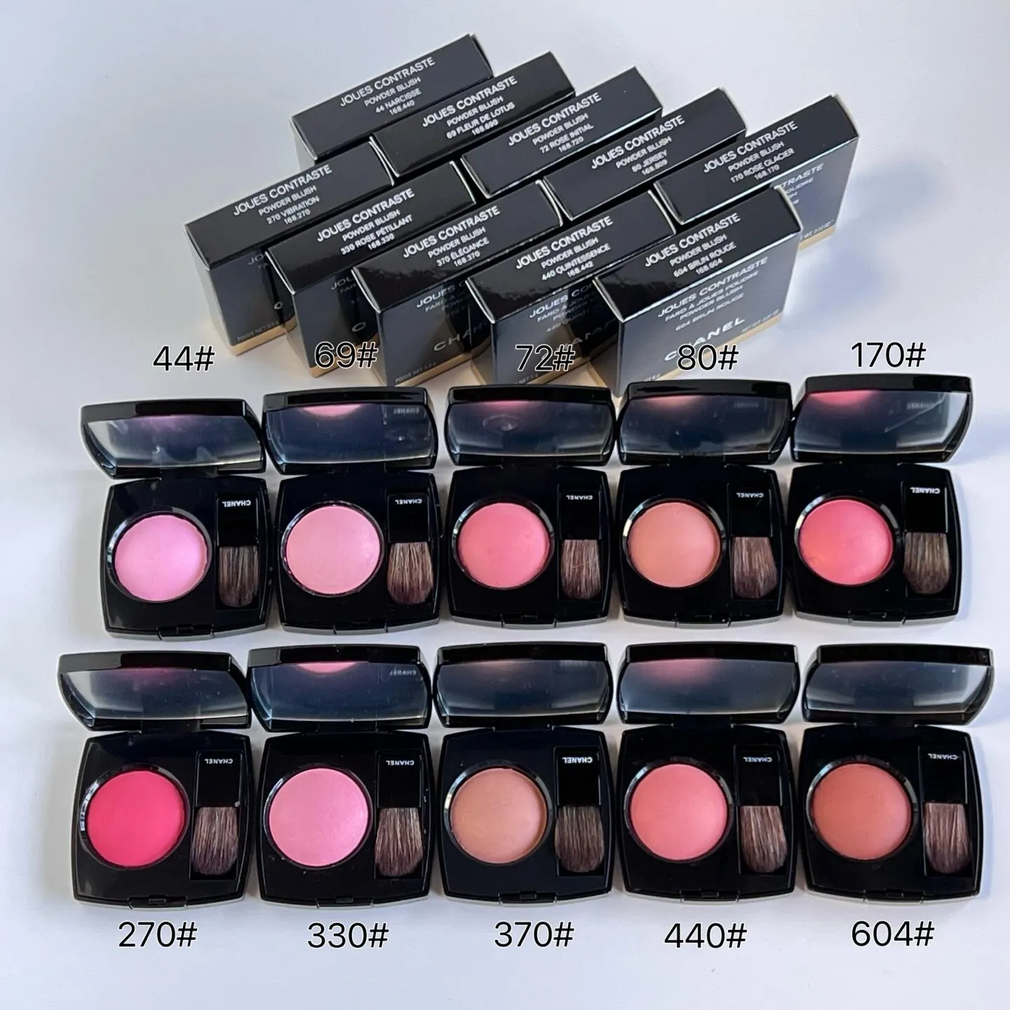 10 Colors Face Blush Joues Contraste Poudre Powder Blush with Mirror & Brush 3.5g Natural Matte Long-Lasting Face Rouge Makeup 44#69#72#80#170#27-image-1104953037