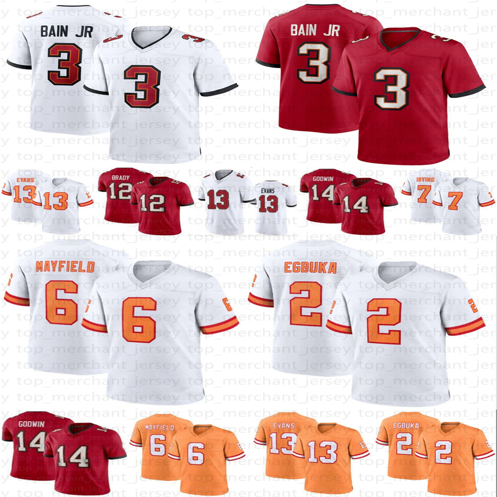 Baker Mayfield Emeka Egbuka Bucky Irving Rueben Bain Jr Football Jersey buccaneersS Tom Brady Chris Godwin Lavonte David Vita Vea Antoine Winfiel-image-998594819