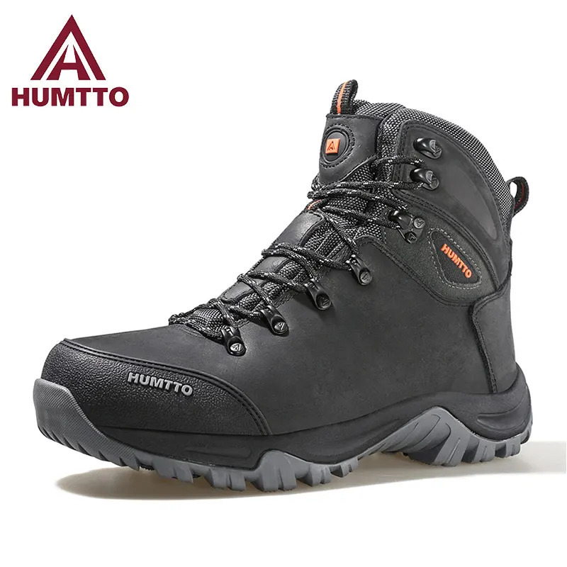 HUMTTO Hiking shoes Mens waterproof hunting Boots Tactical Desert Combat Ankle trekking Boots Male Women warm Leather Sneakers 260507