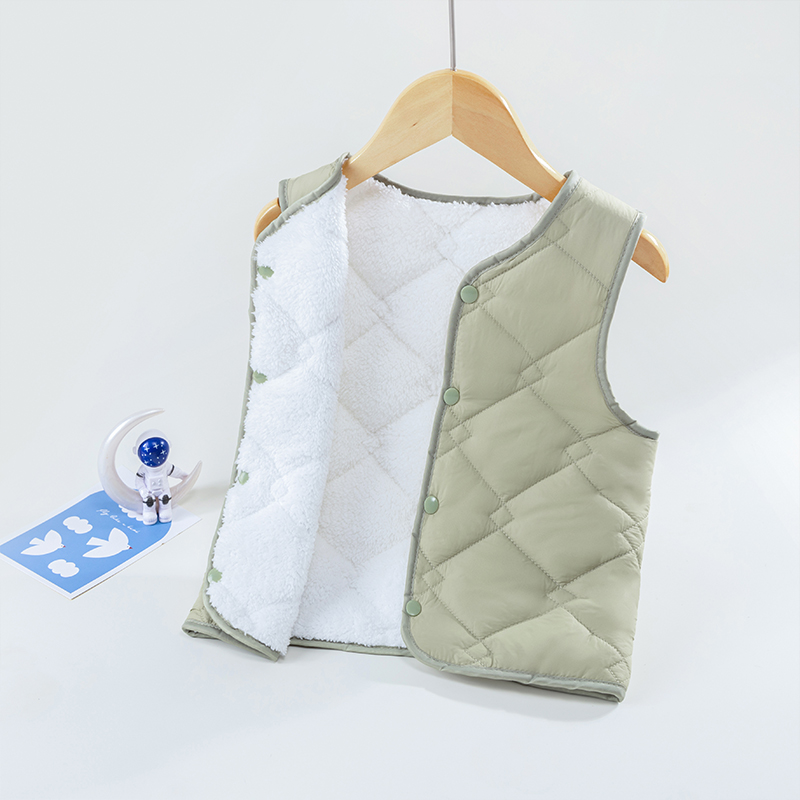 Little Middle Big Boys Girls 3-Proof Warm Vest, Autumn Winter Thick Fleece Lined Sleeveless Waistcoat, Windproof Waterproof Stain Resistant Casual O
