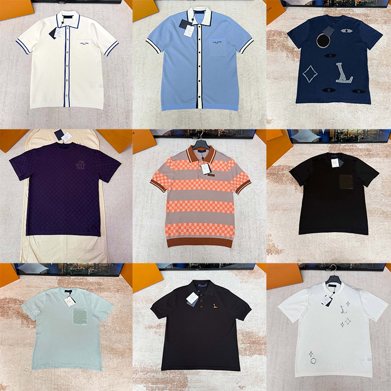 Men's Plus Tees Polos T shirt demin shirts neck embroidered and printed polar style summer wear pure cotton jacquard knit designer t shirts 4y2