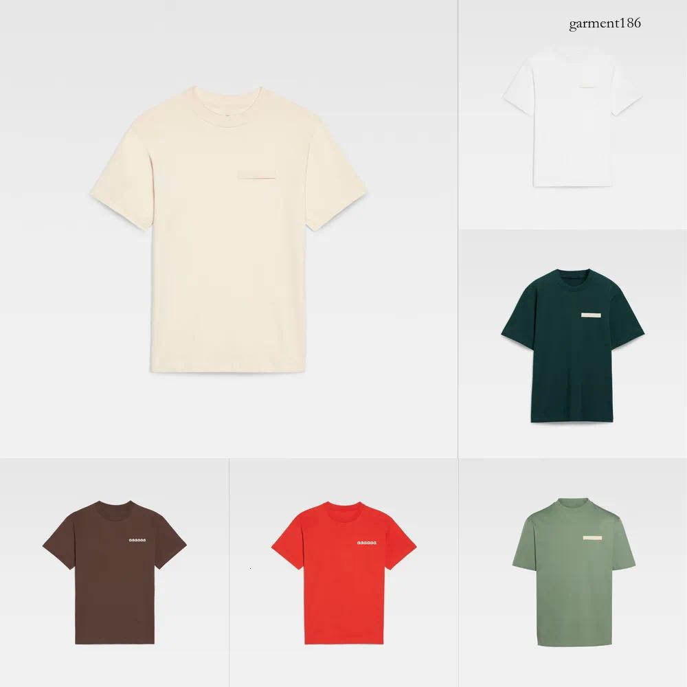 Tt T Shirt Tee For Men Womens Fashion Jacquesmu Tshirt With Letters Casual 100% Pure Cotton Summer Short Sleeve Tops Paris Tee Jacquard Shirt Printi