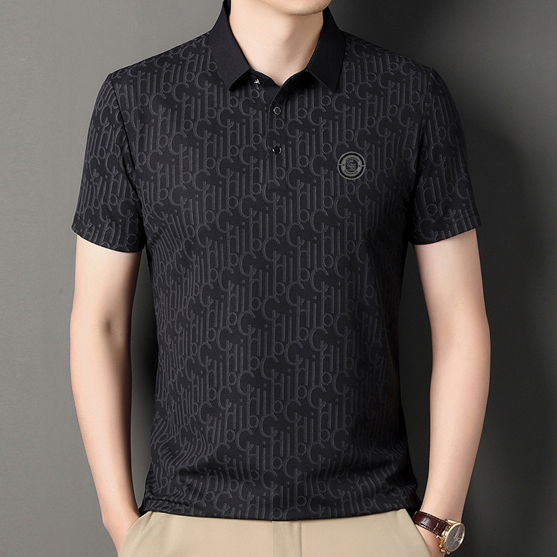 Designer T-shirt POLO Shirt Short-sleeved T-shirt For Men New Summer Style Turn-down Collar Half-sleeve Trendy Men's Clothing Foreign Trade Ice