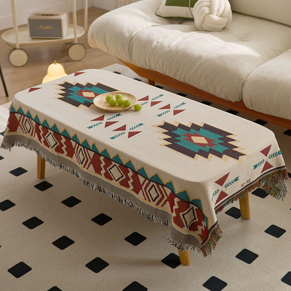 Jacquard tablecloth, atmospheric coffee table mat, photography decoration, outdoor camping egg roll tablecloth.97ES01-image-1104979138