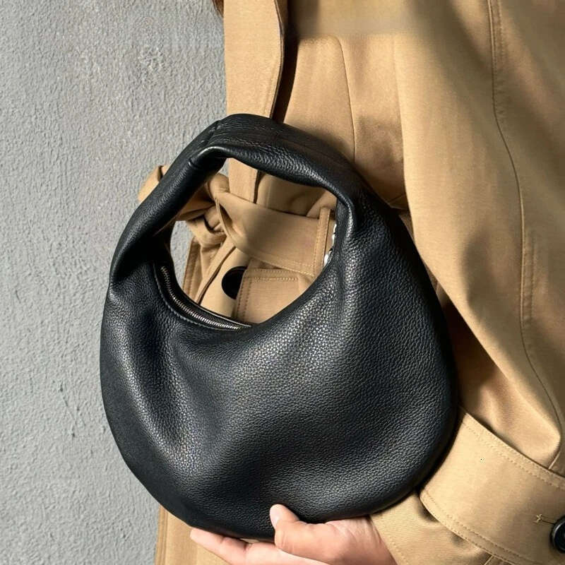 Japanese Style Custom Initials Leather Half Moon Bags For Women Luxury Designer Handbags Purses New In Top Handle Shoulder Suotong26507