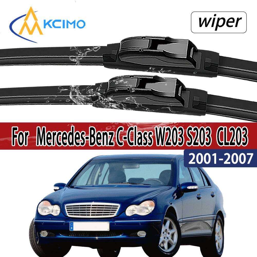 For Mercedes-Benz C-Class W203 S203 CL203 2001-2007 Front Windshield Wiper Blades 2pcs Windscreen Window Accessories