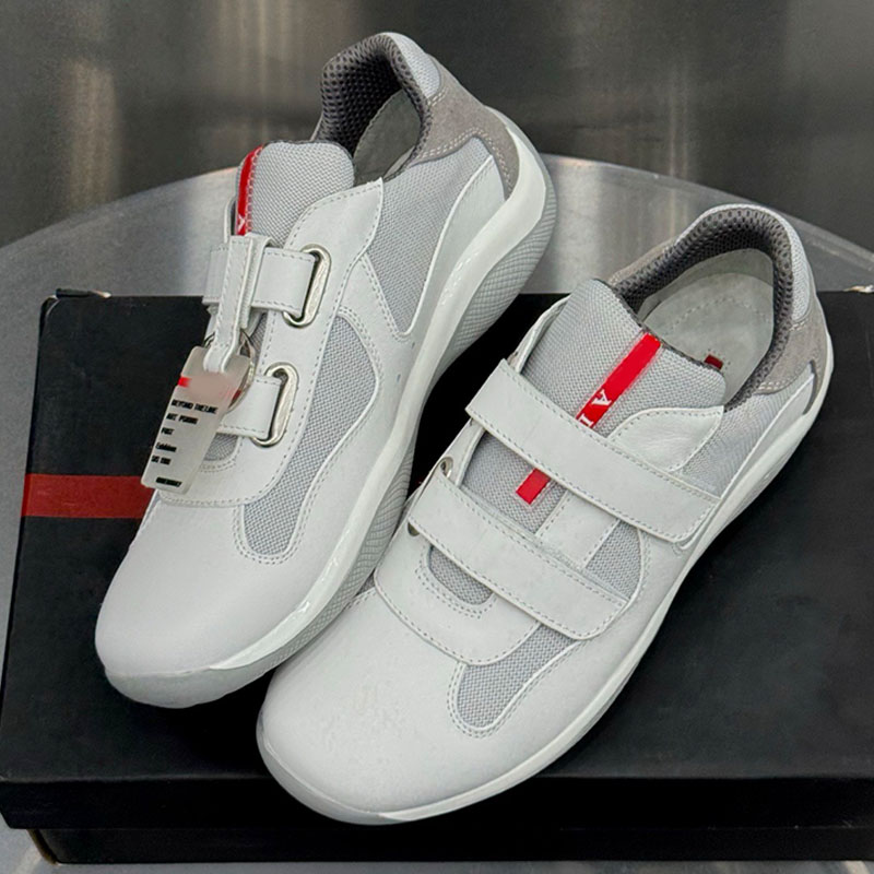 Mens New Arrival Americas Cup Original sneakers classic style Soft yet durable leather designer Vintage sports shoes breathable bike fabric fashi