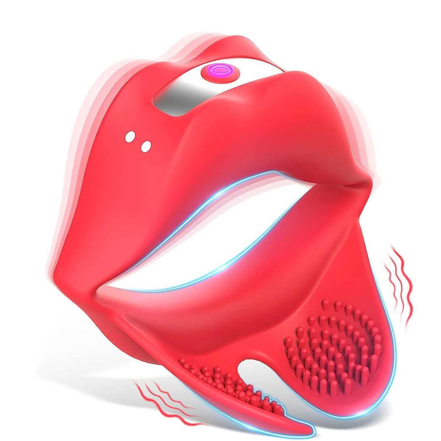 Mouth Design Penis Ring Vibrator Prostate Massager Vibrating Cock Ring for His Pleasure Sex Toys for Men Couple S260507