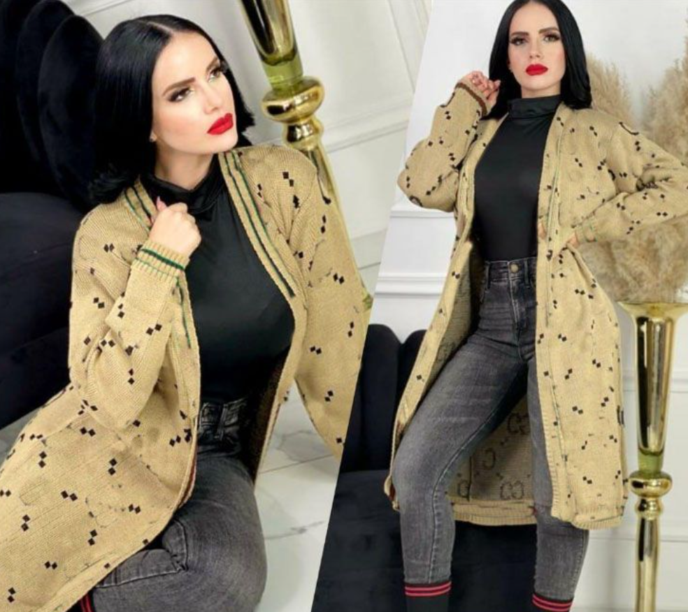 Designer womens Long sweaters Cardigan knitting jacket fashion cloak High End Jacquard sweater letter knitwear high quality Warm coats