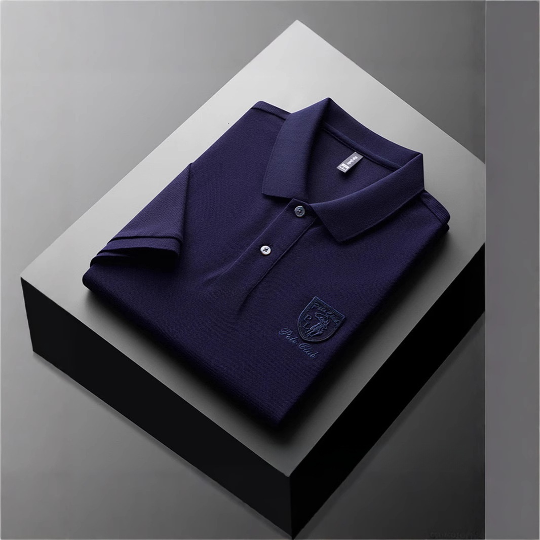 New Fashionable Polo Shirt for E-commerce, Summer Business Casual Turn-Down Collar Pullover Base Shirt, Men's Short Sleeve