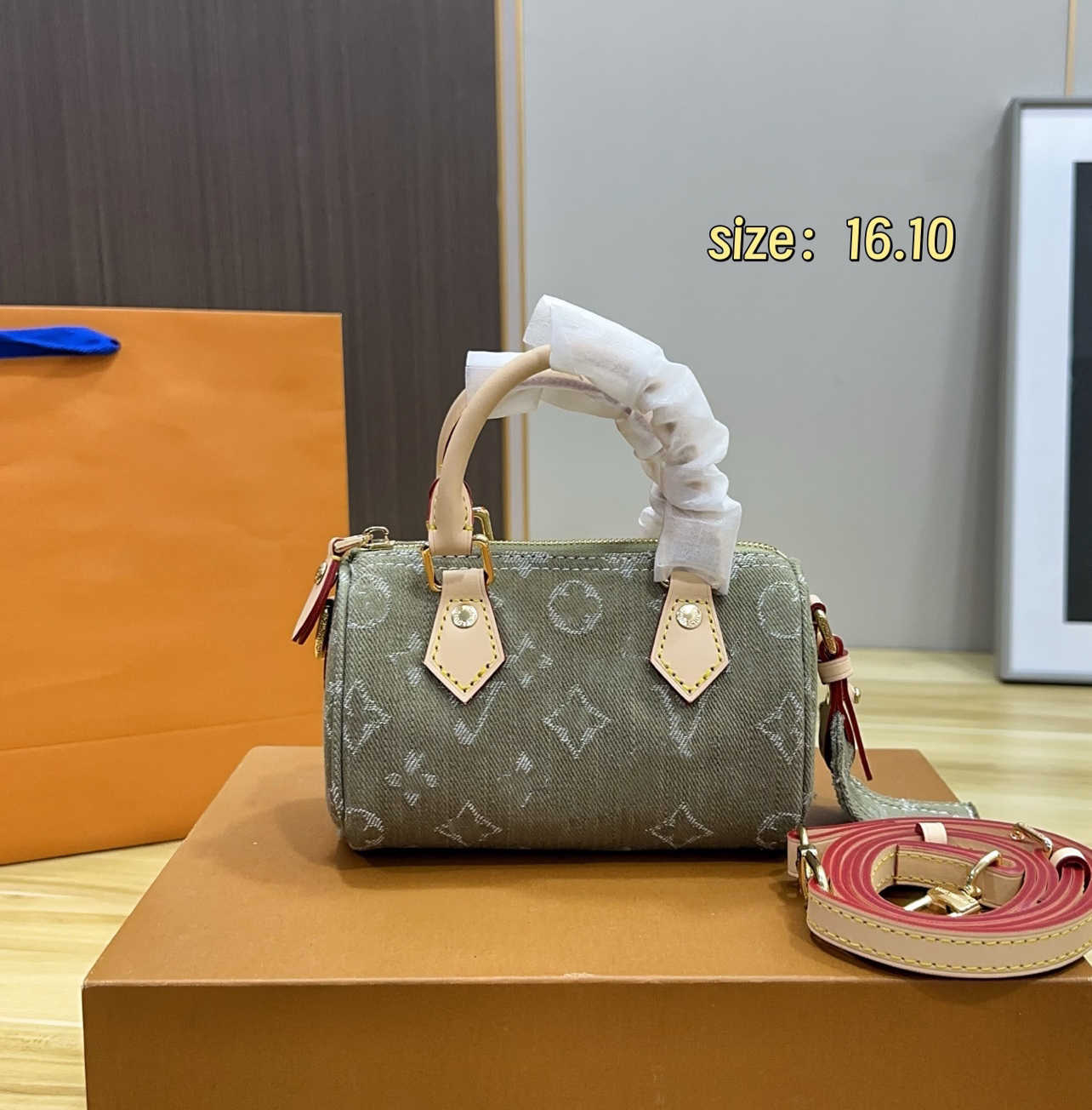Pink Newest Denim Jeans Designer Bag Monogram Canvas Luxury Bag Shoulder Bag Womens Classic Vintage Nano Good Pillow Bag Crossbody Bag Leather Green