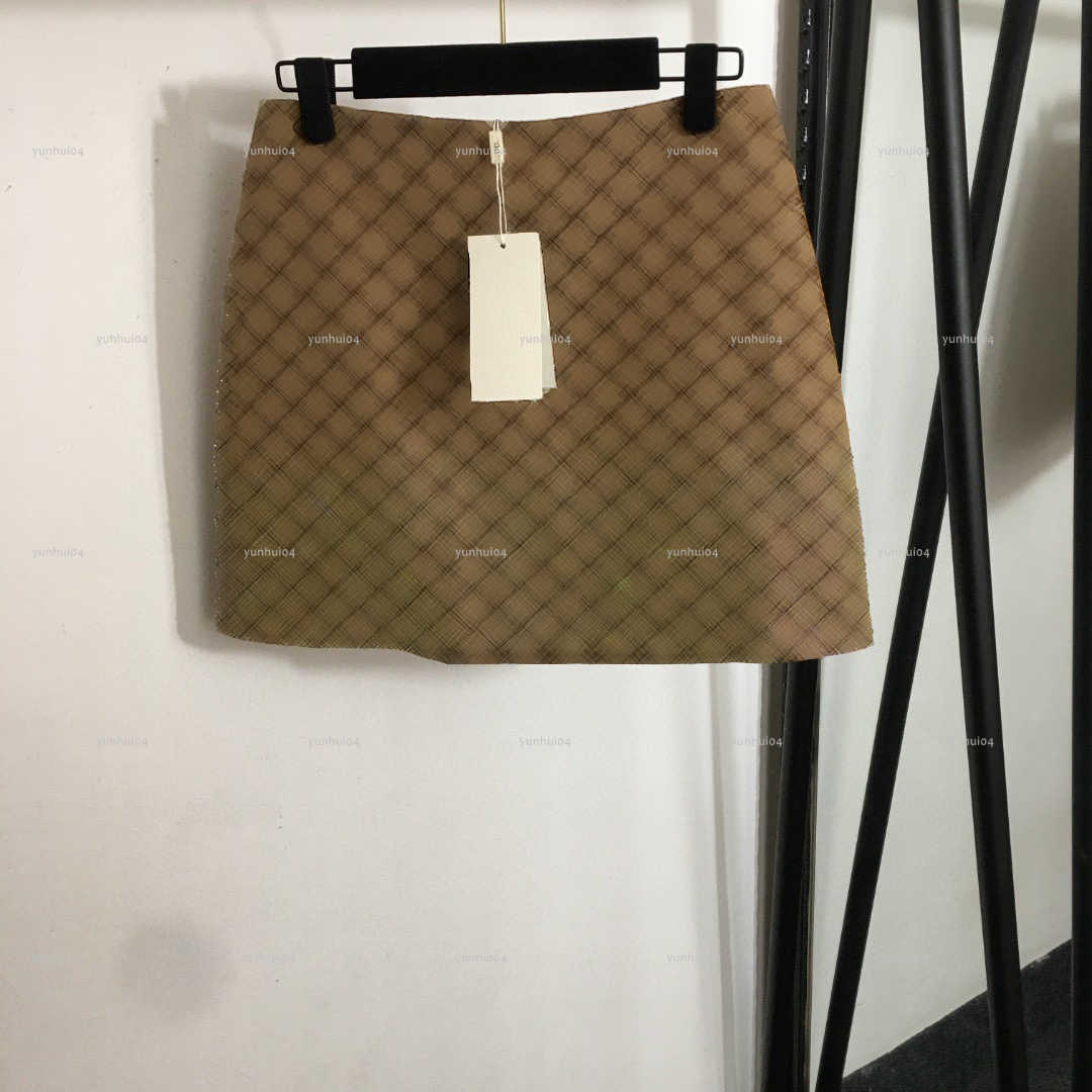 Popular women skirt high quality girls skirt designer clothes women letter Jacquard high waist short half skirt Lady clothes A069X02N000-image-1105618927