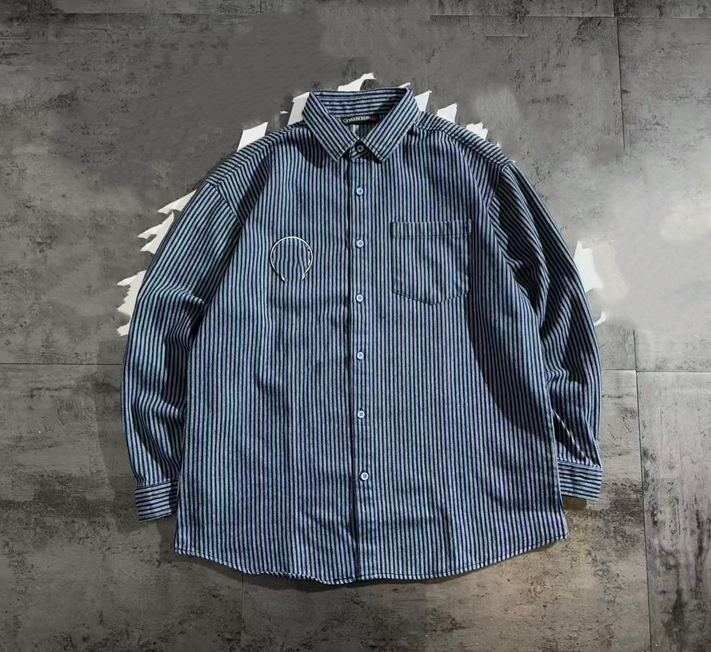 Ch Fashion Trendy Brand New Embroidered Retro Shirt-image-1104897908
