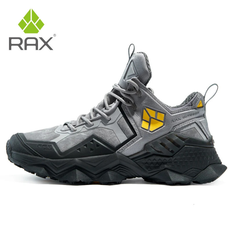 RAX Men Hiking Shoes Mid-top Waterproof Outdoor Sneaker Men Leather Trekking Boots Trail Camping Climbing Hunting Sneakers Women 260507