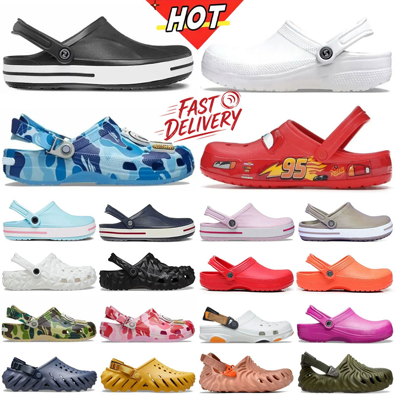 Designer Classic Clog Sandals Lightning Sandal Beach Clogs Red Black Pink Blue Green Yellow Brown White Outdoor Slippers Waterproof Men Women Flat S