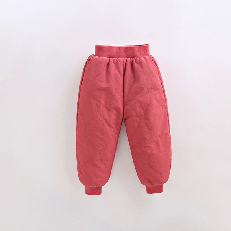 Baby Boys Girls Thick Cotton Thermal Pants, Autumn Winter Fleece Lined Warm Trousers, 3-Proof Windproof Waterproof Stain Resistant Casual Outerwear