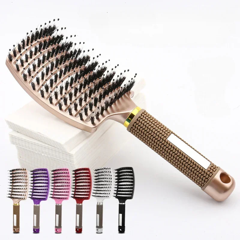 Wet Curly Hair Comb Detangling Hair Brush Women Scalp Massage Comb Bristle Fluffy Salon Hairdressing Combs Barber Styling Tools 260506