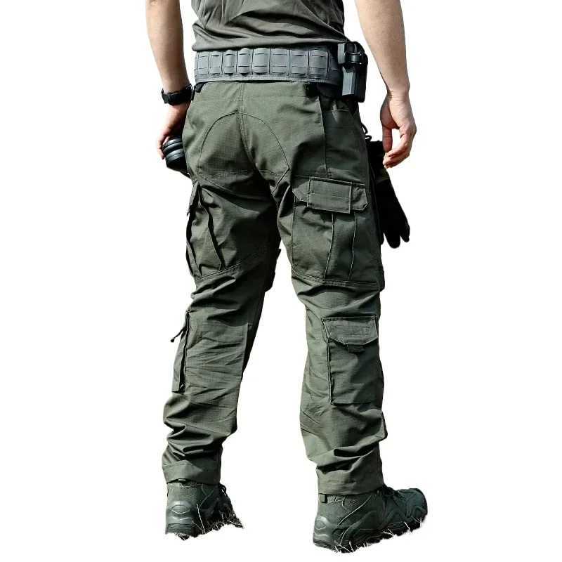 Men Tactical Cargo Pants Hunting Hiking Trousers Mens Wear-Resistant Hiking Work Trousers Multi-Pocket Outdoor Pants S260506