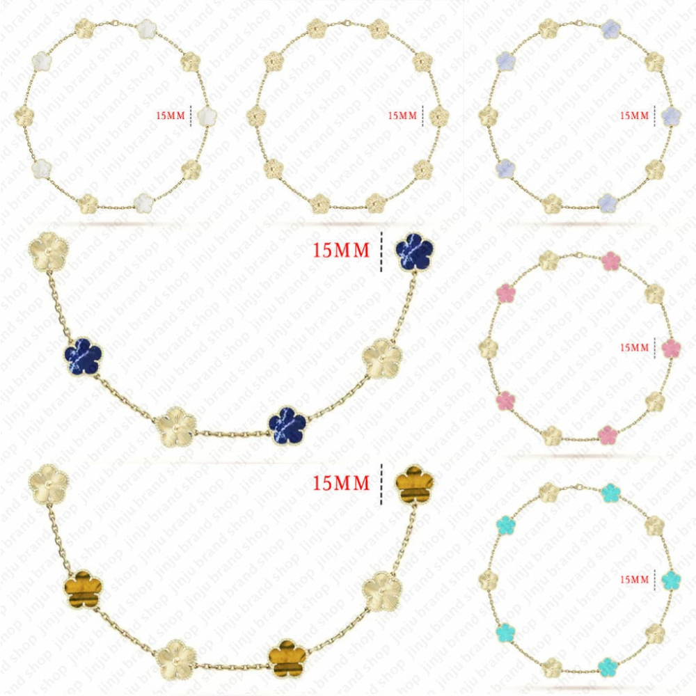 diamond necklace jewlery designer for women gold necklace women Bohemian charm lucky 15mm clover necklaces long necklace for woman clover pendant-image-1104984435
