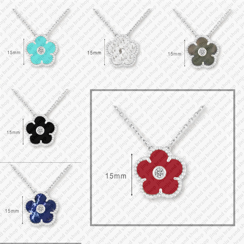 Fashion necklaces women jewlery designer for women necklace luxury necklace Minimalist pendant necklace Silver 15mm clover pendant necklace coppe-image-1105003745