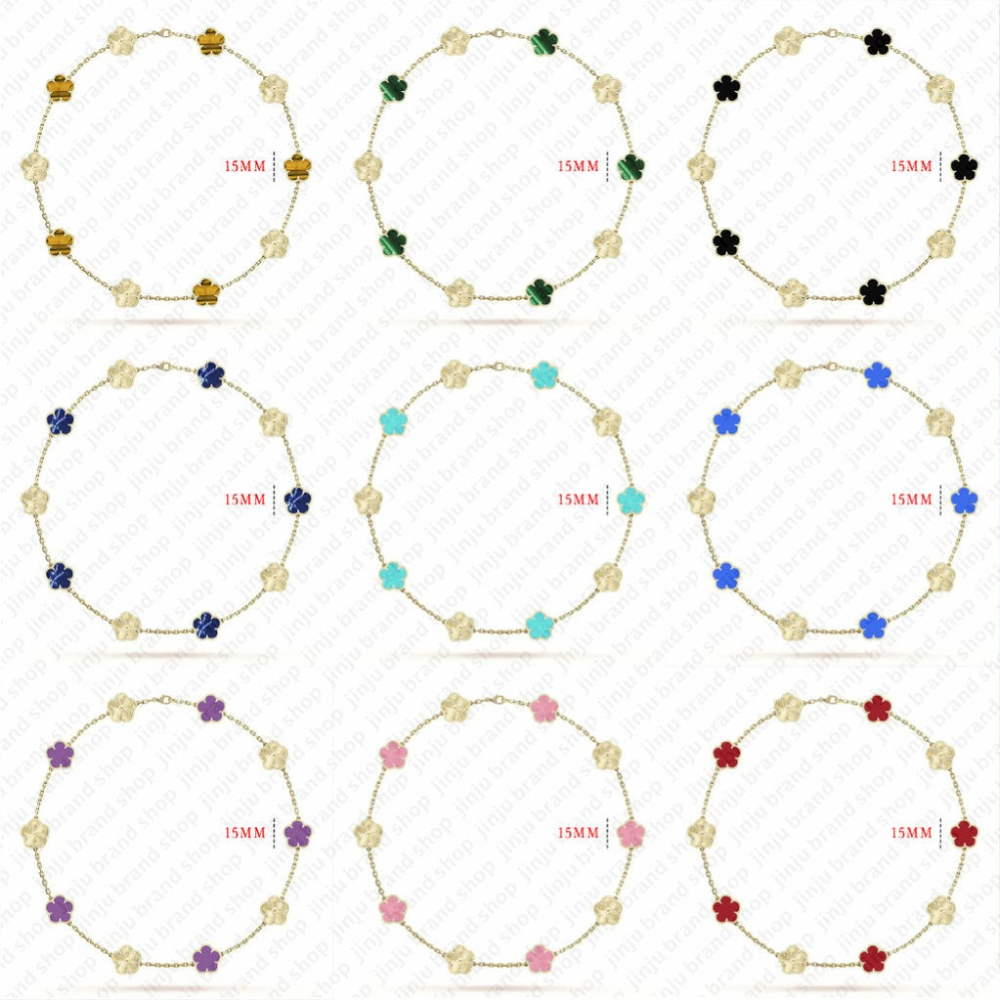necklaces designer jewelry woman designer pendant necklace Vintage 15mm 10 motif clover necklaces gold jewelry luxury charm necklace long necklac-image-1104984226