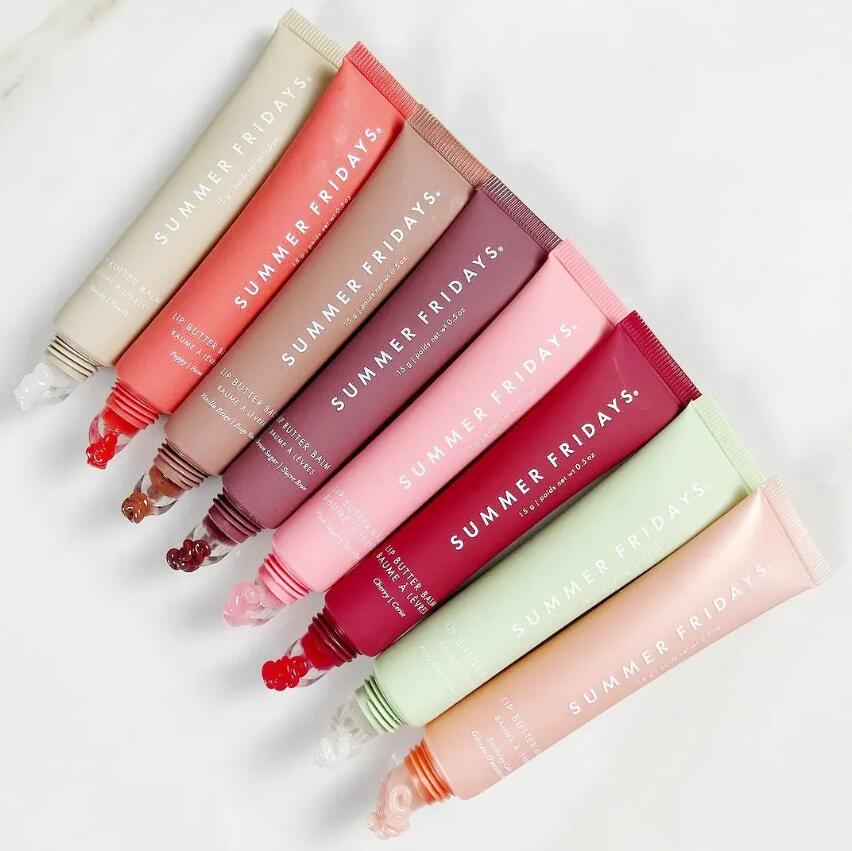 12 Colors Summer Fridays Lip Butter 15g Pink Sugar birthday cake vanilla toasted marshmellow Lip gloss Liquid Lipstick Moisturizes Smooth Makeup-image-1075664840