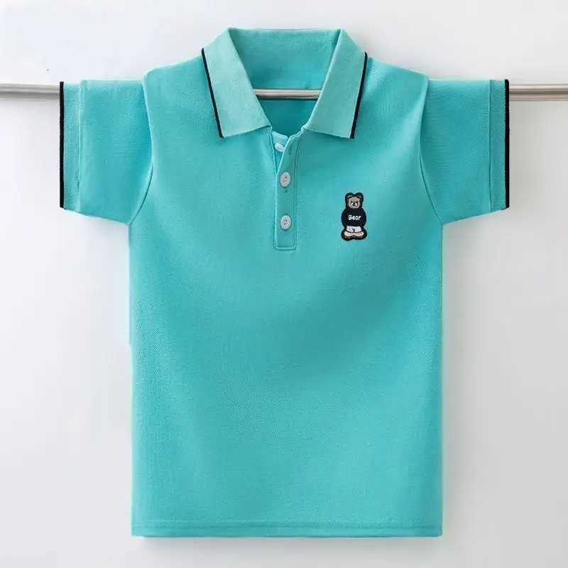 Boys Short Sleeve Polo Shirt Summer 2026 New Arrival Breathable Solid Color Casual Top for KidsT260507
