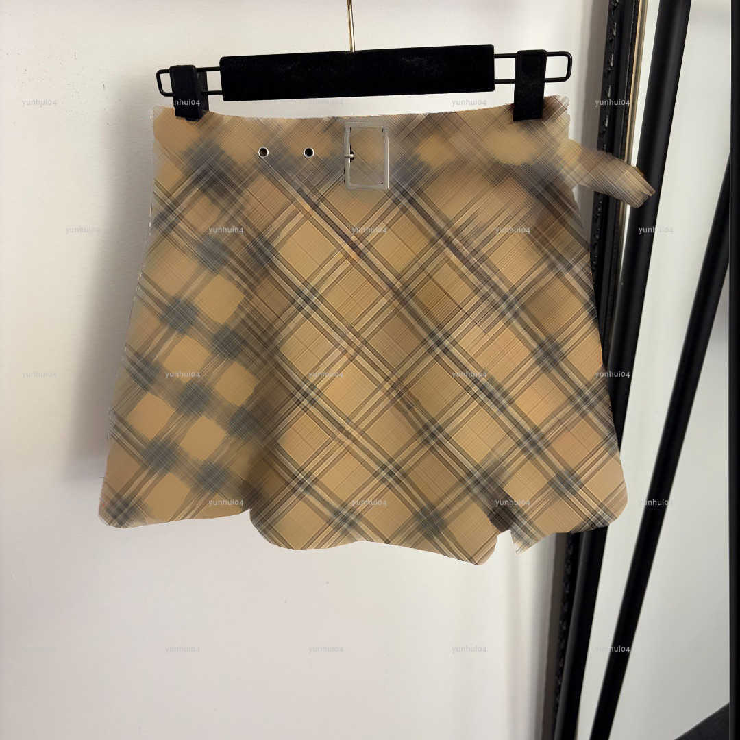 Popular retro women dress Summer lady dresses women designer clothes classic plaid short skirt A100X02N050-image-1104905429