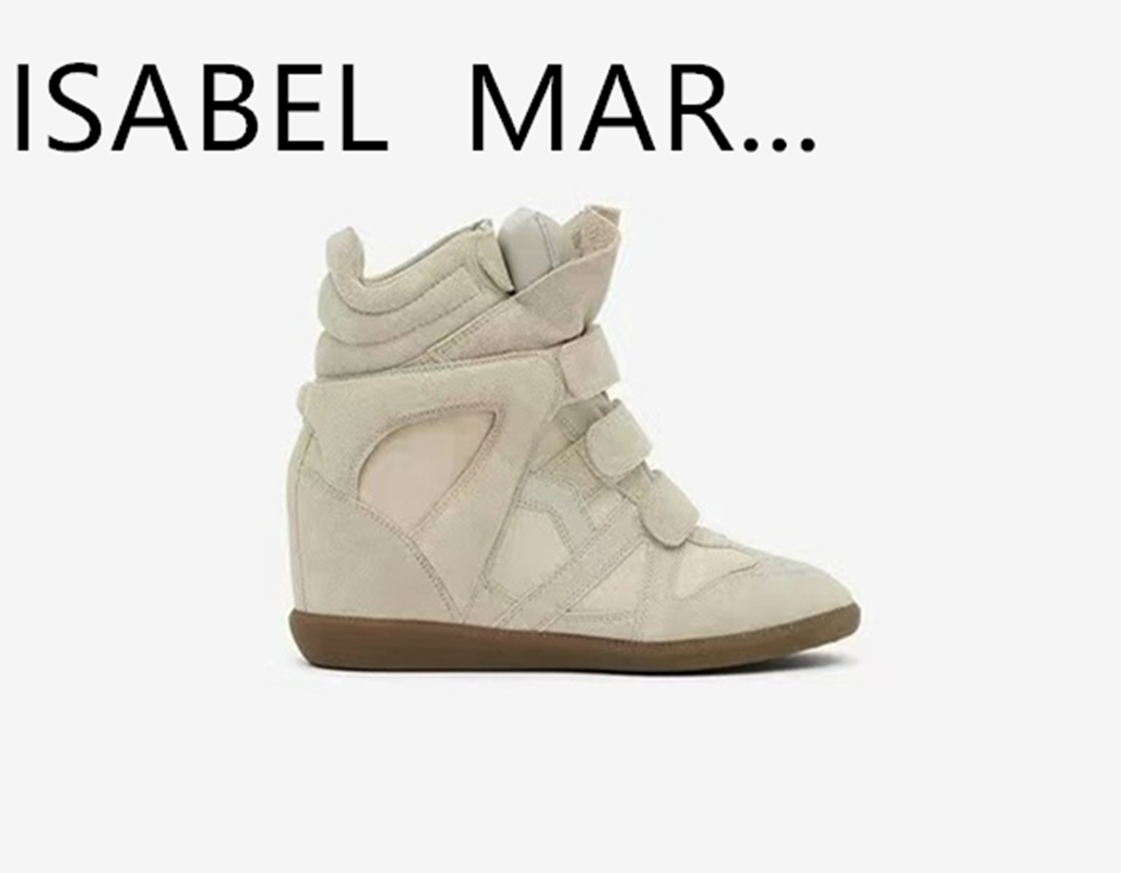 ISAB EL MAR brand high-quality women's high top shoes designed with retro style and raised suede casual shoes anti slip Velcro board shoes free