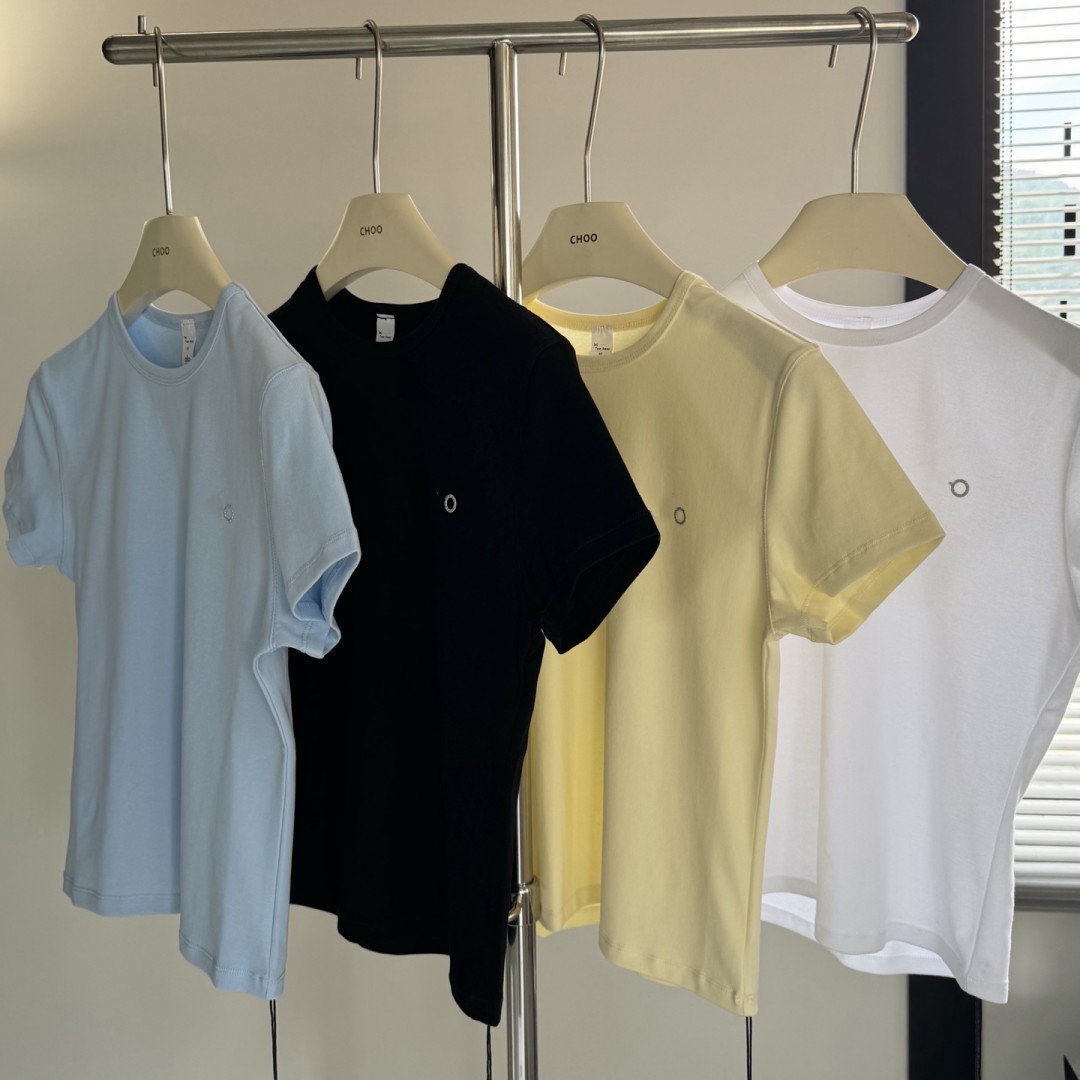 TOP diamond-encrusted logo shirts set shirt Prin Loose Unisex Round Neck Ins Short Sleeved Fashion Classic Trend women clothes set loismness swea-image-1104921180