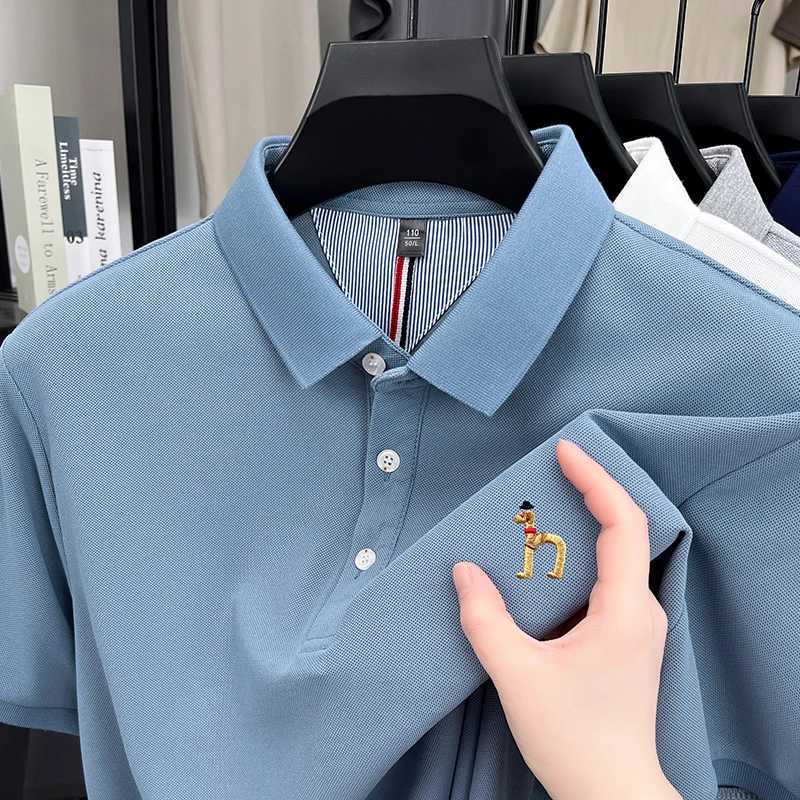 2026 Mens New Arrival Embroidered Short-Sleeved T-Shirt Lightweight Summer Casual Versatile Plain-Coloured Shirt H260507