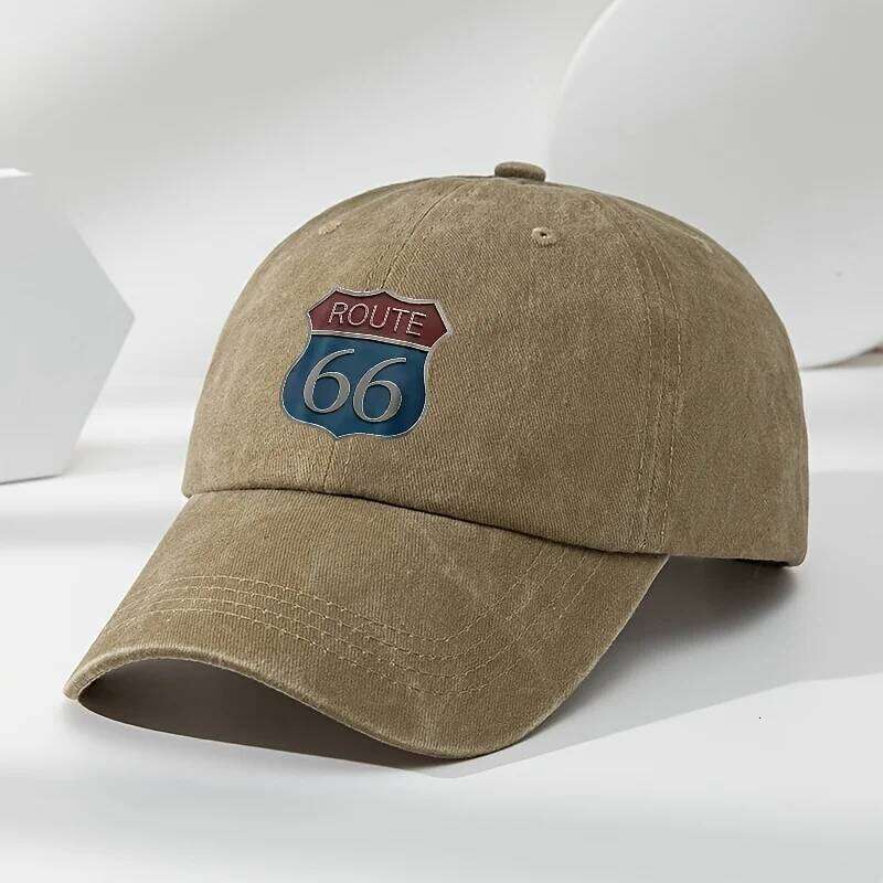 Vintage Route 66 Baseball for Men Women, Retro Distressed Dad Hat, Adjustable Road Trip Snapback Sun Cap 26L0507