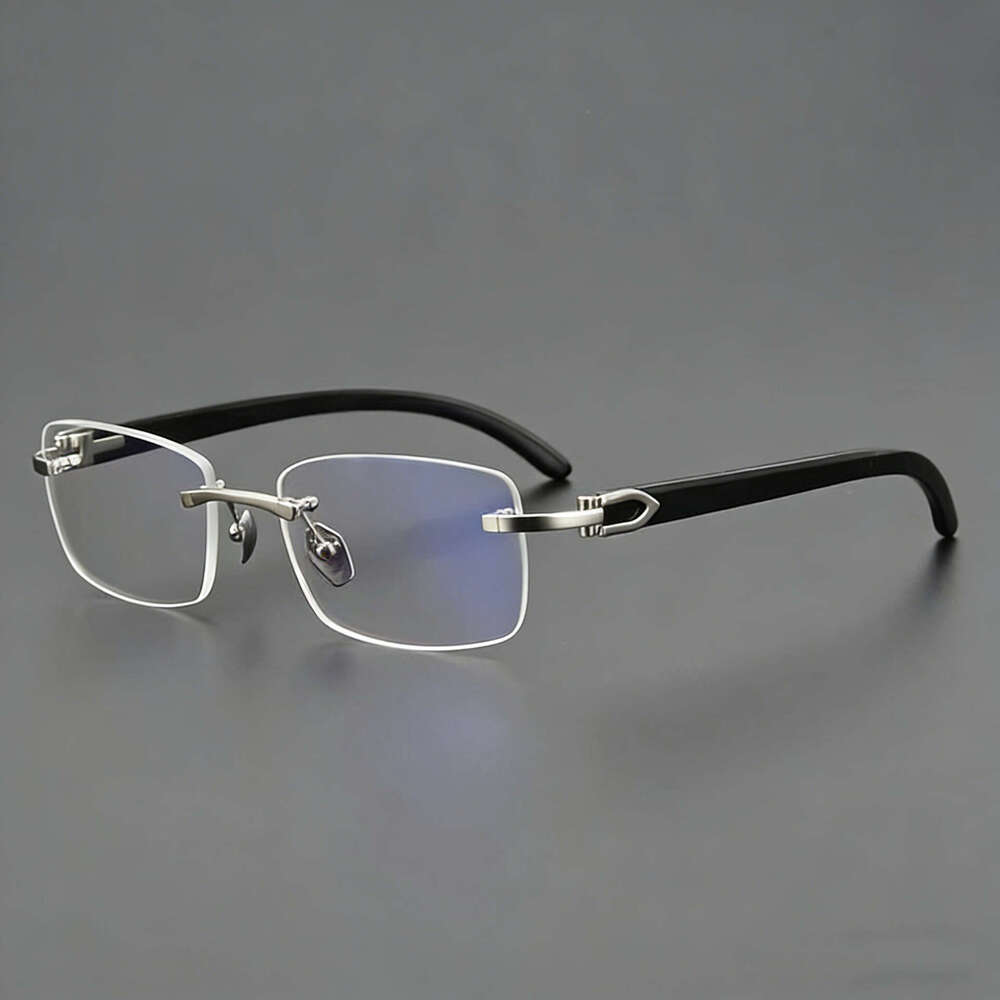 Luxury Sunglasses 2026 High-End Fashion Daily Popular Horn-Shaped Frameless For Men, High-End Retro Business Casual Anti-Blue Light HD Lightweight R