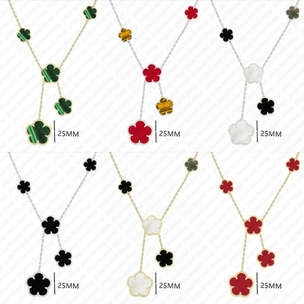 designer jewelry women necklace luxury jewelry designer necklace various sizes New style personalized necklace gold leaf clover necklace gold cha-image-1104962819