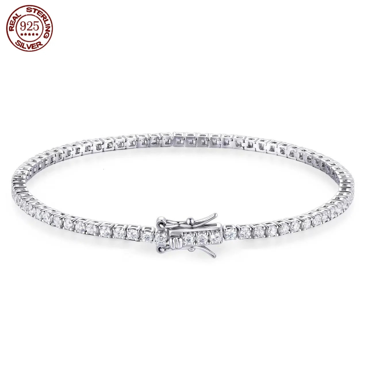Factory Price D VVS1 Tennis Bracelet S925 Sterling Silver Plated 18k Gold with GRA Bracelets for Women Man Jewelry 260430