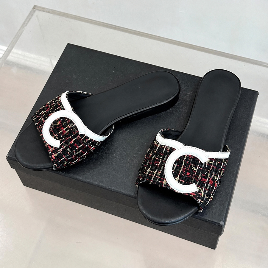 Pantoufles de créateur pour femmes, chaussures classiques avec lettres, chaussures décontractées, sandales paresseuses à tête carrée, pantoufles