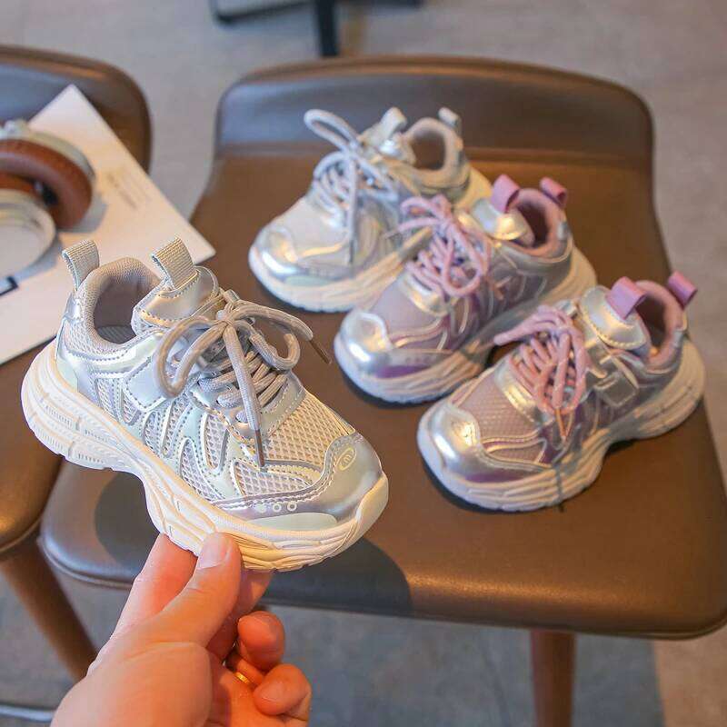 Children's sports mesh breathable boys and girls running thick soft sole 2026 spring new children's casual shoes 26H0508