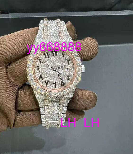 Luxury Watch Stainless Rose Steel 41MM Gold Automatic Watch White Moissanite Diamond Unique Watches for Adults Bust Handly26