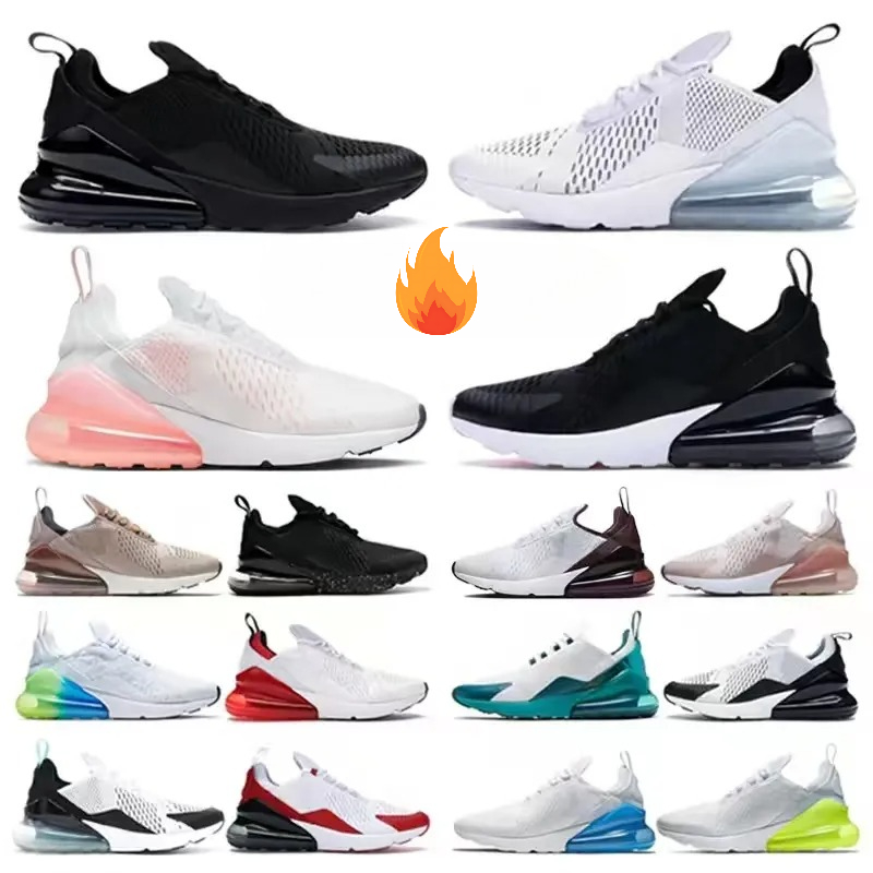 2026 Free shipping Designer 270 Men Running Shoes Women s Mesh 27C Triple Black White Navy Bule Barely Rose Pink Red Men Sports Sneakers Trainers Sp